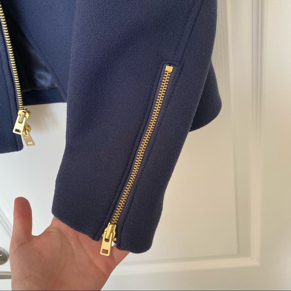 J. Crew double cloth motorcycle jacket EUC - Picture 4 of 8